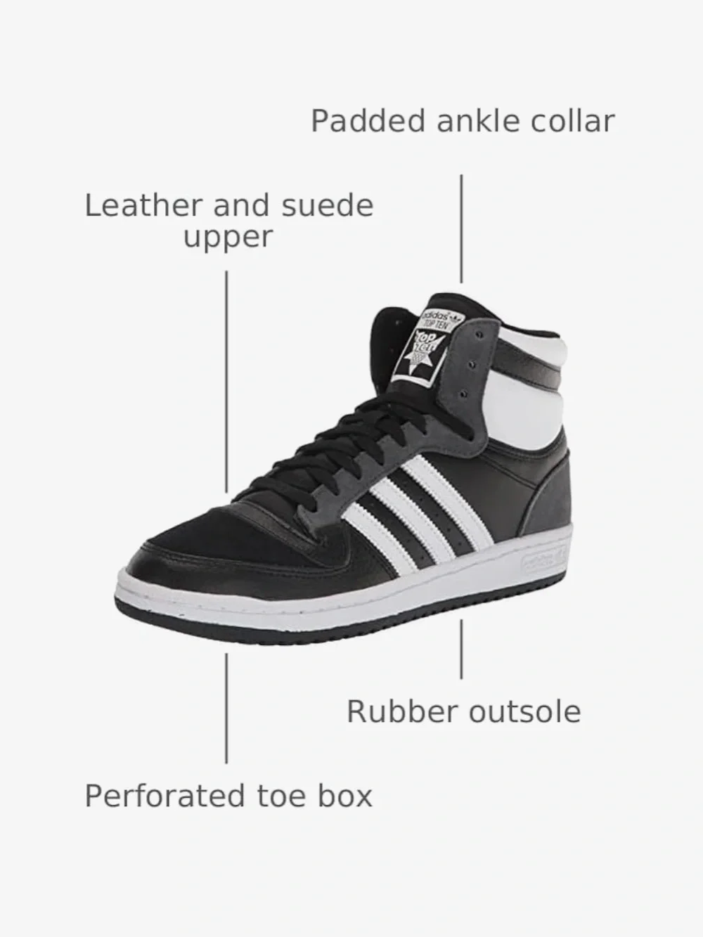 Adidas Originals Men's Top Ten Red Bulls Skateboarding Sneakers